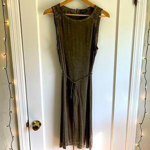 LRL Ralph Lauren Jeans Co. Olive Green Sleeveless Dress Size L